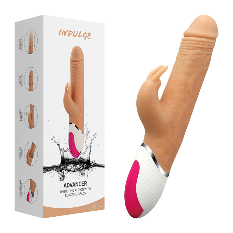 Rabbit-Vibrator mit Schub- und Perlenrotation